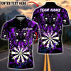 BlueJose Darts Gothic Skull Butterfly Dartboard Multicolor Options Personalized Name Shirt (4 Colors)