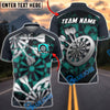 BlueJose Darts Blur Abstract Grunge Dartboard Splash Personalized Name, Team Name Unisex Shirt (4 Colors)