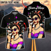 BlueJose Darts Pinup Girl Retro Style Multicolor Options Personalized Name Shirt (4 Colors)