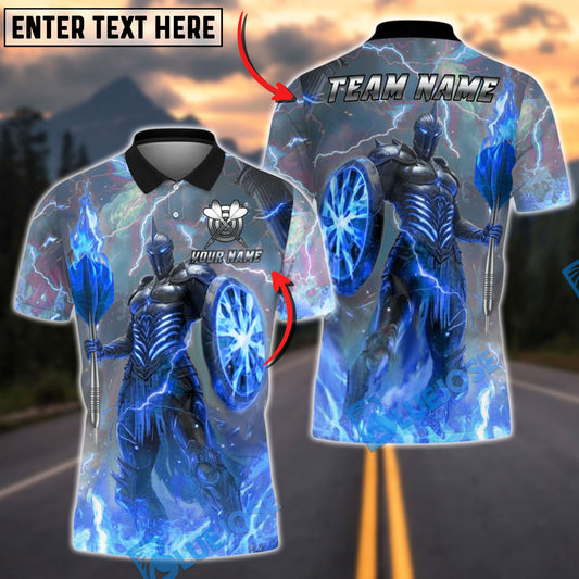 BlueJose Darts Fire Knight Personalized Name, Team Name Unisex Shirt (4 Colors)