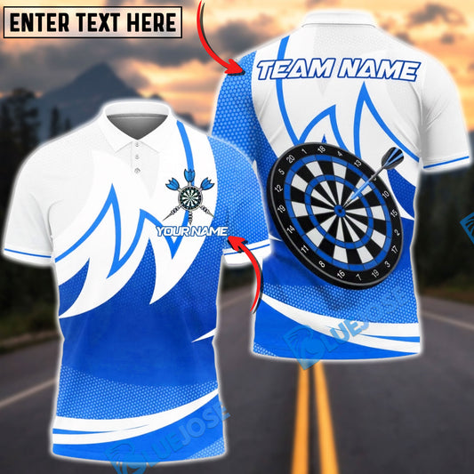 BlueJose Darts Fire Modern Style Dartboard Multicolor Options Personalized Name Shirt (4 Colors)