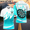 BlueJose Darts Fire Modern Style Dartboard Multicolor Options Personalized Name Shirt (4 Colors)