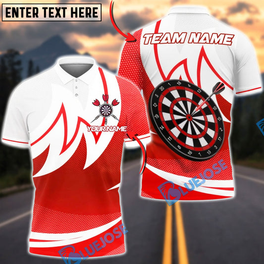 BlueJose Darts Fire Modern Style Dartboard Multicolor Options Personalized Name Shirt (4 Colors)