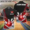 BlueJose Bowling Flaming Ball Customized Name, Team Name 3D Shirt (4 Colors)