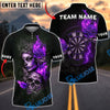 BlueJose Darts Skull and Rose Flame Design Personalized Name, Team Name Unisex Shirt (4 Colors)