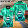 BlueJose Bowling Cool Swag Panda Synthwave Retro Cyberpunk Cityscape Customized Name, Team Name 3D Shirt (4 Colors)