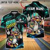 BlueJose Bowling Funny Duck Cartoon Character Urban Streetwear Vibrant Sportswear Customized Name, Team Name 3D Shirt (4 Colors)