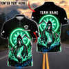 BlueJose Darts Skull Reaper Cosmic Fire Personalized Name, Team Name Unisex Shirt (4 Colors)