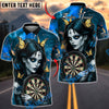 BlueJose Darts Gothic Butterfly Girl Personalized Name, Team Name Unisex Shirt (4 Colors)