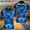 BlueJose Bowling And Pins Phoenix Firebird Strike Customized Name, Team Name 3D Shirt (4 Colors)