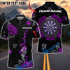 BlueJose Darts Skeleton Rose Shirt Dark Floral Theme Personalized Name, Team Name Unisex Shirt (4 Colors)