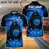BlueJose Bowling And Pins Grim Reaper Mystic Customized Name, Team Name 3D Shirt (4 Colors)