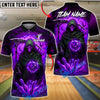 BlueJose Bowling And Pins Grim Reaper Mystic Customized Name, Team Name 3D Shirt (4 Colors)