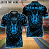 BlueJose Bowling And Pins King Gold Crown Royal Style Customized Name, Team Name 3D Shirt (6 Colors)