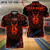 BlueJose Bowling And Pins King Gold Crown Royal Style Customized Name, Team Name 3D Shirt (6 Colors)