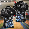BlueJose Bowling And Pins Lightning Strike Electric Ball Power Customized Name, Team Name 3D Shirt (6 Colors)