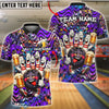 BlueJose Bowling And Pins Beer Cheers Cartoon Pins Customized Name, Team Name 3D Shirt (6 Colors)