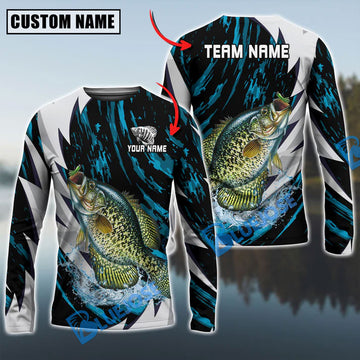 Bluejose Crappie Fishing Fire Thunderstorm Name & Team Name 3D Shirts
