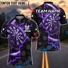 BlueJose Darts Crack Dartboard Pattern Multicolor Options Personalized Name Shirt (4 Colors)