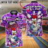 BlueJose Bowling & Pins Trust Your Madness Angry Rooster Graffiti Customized Name, Team Name 3D Shirt (4 Colors)