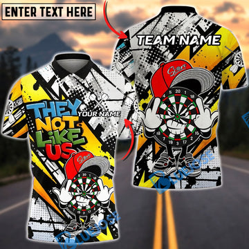 BlueJose Darts Dartboard Urban Graffiti Character They Not Like Us Multicolor Options Personalized Name Shirt (6 Colors)