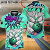 BlueJose Bowling & Pins Strike Comic Explosion Design Customized Name, Team Name 3D Shirt (4 Colors)