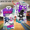 BlueJose Bowling & Pins Comic Character Strike Action Design Customized Name, Team Name 3D Shirt (4 Colors)