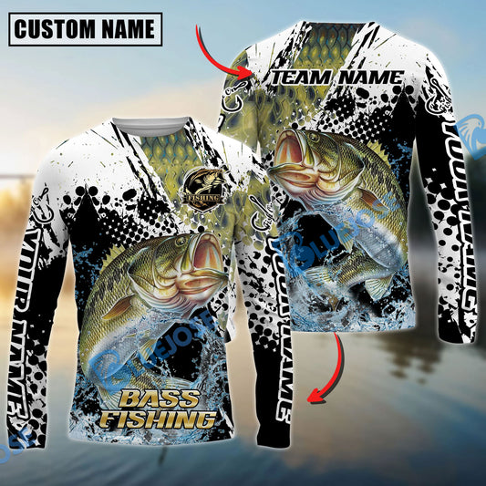 Bluejose Bass Fishing Power Splash Skin Design Custom Name & Team Name 3D Shirts