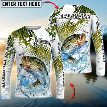 Bluejose Bass Fishing Skin Clean Sport Style Custom Name & Team Name 3D Shirts