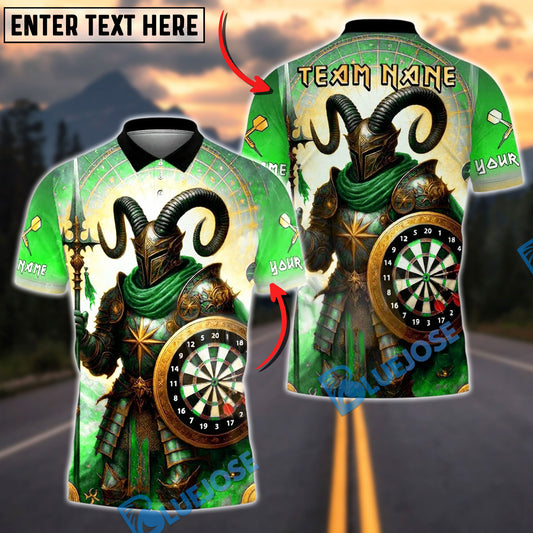 BlueJose Darts Viking Ram Knight Dartboard Guardian Personalized Name, Team Name Unisex Shirt (4 Colors)