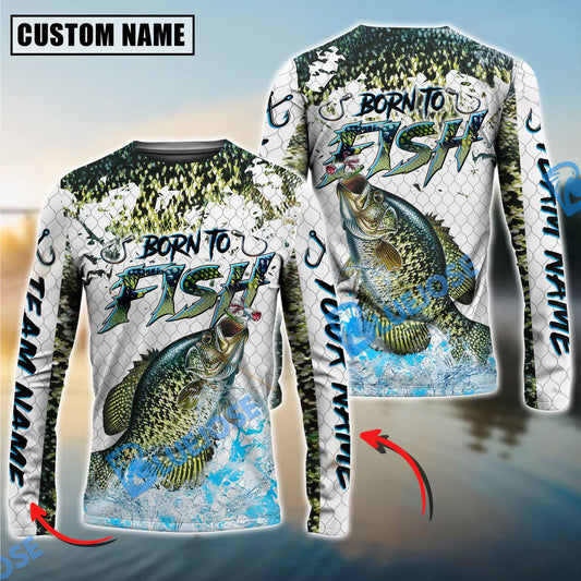 Bluejose Crappie Fishing Skin Dynamic Jump Custom Name & Team Name 3D Shirts