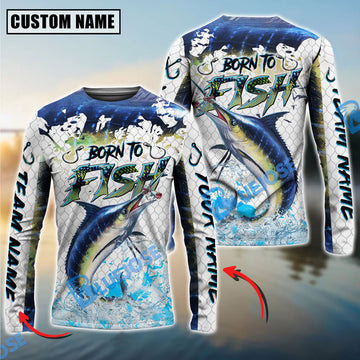 Bluejose Marlin Fishing Skin Dynamic Jump Custom Name & Team Name 3D Shirts