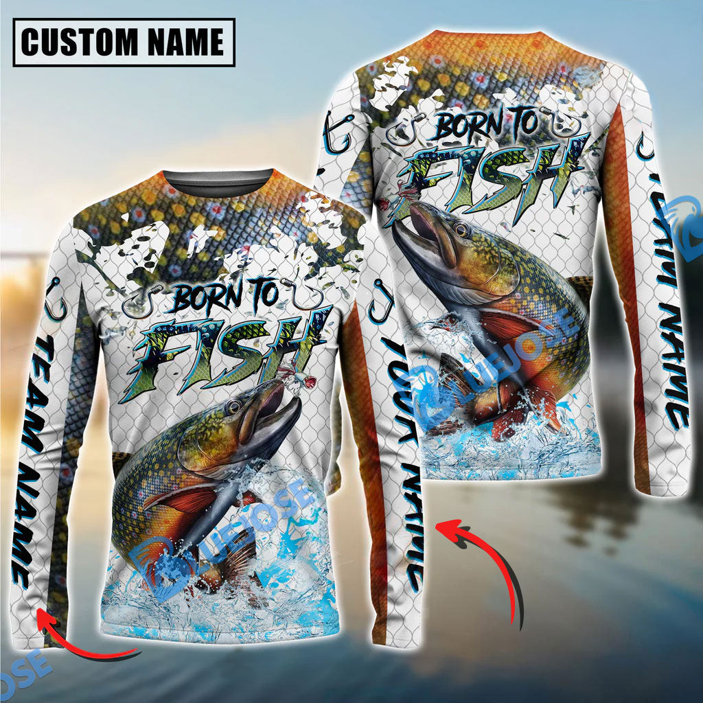 Bluejose Trout Fishing Skin Dynamic Jump Custom Name &amp; Team Name 3D Shirts