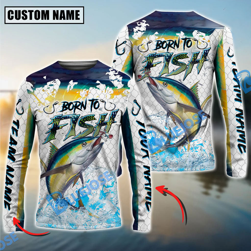 Bluejose Tuna Fishing Skin Dynamic Jump Custom Name &amp; Team Name 3D Shirts