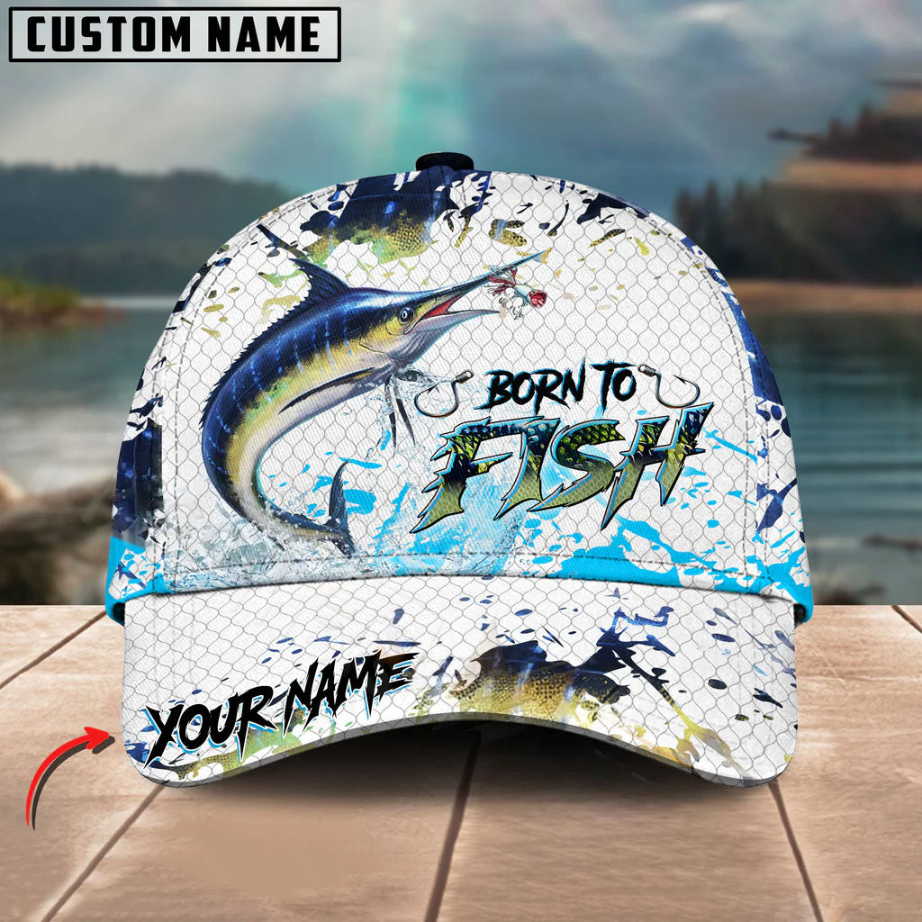 BlueJose Marlin Fishing Skin Dynamic Jump Personalized Cap