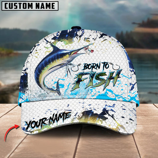 BlueJose Marlin Fishing Skin Dynamic Jump Personalized Cap