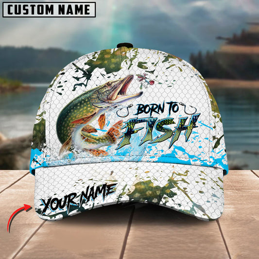 BlueJose Pike Fishing Skin Dynamic Jump Personalized Cap