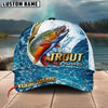 BlueJose Fishing Golden Hook Graphic Personalized Cap (Bass, Trout, Walleye, Mahi-Mahi, Striped Bass, Crappie, Pike, Marlin)