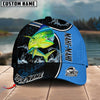 BlueJose Blue Hexagon Sport Style Water Splash Personalized Cap (13 Breeds)