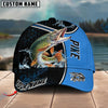 BlueJose Blue Hexagon Sport Style Water Splash Personalized Cap (13 Breeds)