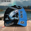 BlueJose Blue Hexagon Sport Style Water Splash Personalized Cap (13 Breeds)
