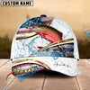 BlueJose Fishing Power Strike Vintage American Flag Design Personalized Cap (12 Breeds)