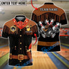 BlueJose Bowling And Pins Cowboy Western Style Customized Name, Team Name 3D Shirt (4 Colors)