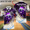 BlueJose Bowling And Pins Santa Flame White Gold Customized Name, Team Name 3D Shirt (4 Colors)