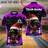 BlueJose Bowling And Pins Christmas Santa Funny Customized Name, Team Name 3D Shirt (4 Colors)