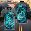 BlueJose Darts Fiery Tiger Dartboard Multicolor Options Personalized Name Shirt (4 Colors)