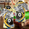 BlueJose Billiards 8-Ball Leopard Splash Paint Personalized Name, Team Name Unisex Shirt (6 Colors)