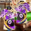 BlueJose Billiards 8-Ball Leopard Splash Paint Personalized Name, Team Name Unisex Shirt (6 Colors)