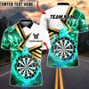 BlueJose Darts Flaming Dartboard Blaze Multicolor Options Personalized Name Shirt (4 Colors)