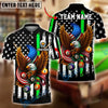 BlueJose Billiards 8 Ball Eagle American Flag Stripes Personalized Name, Team Name Unisex Shirt (4 Colors)